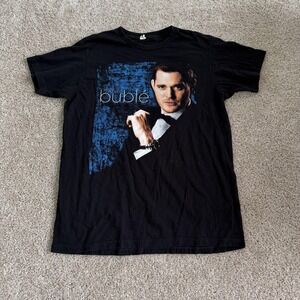 Michael Buble Shirt Mens Large Black World Tour 2013 Concert Tee T-Shirt Optima